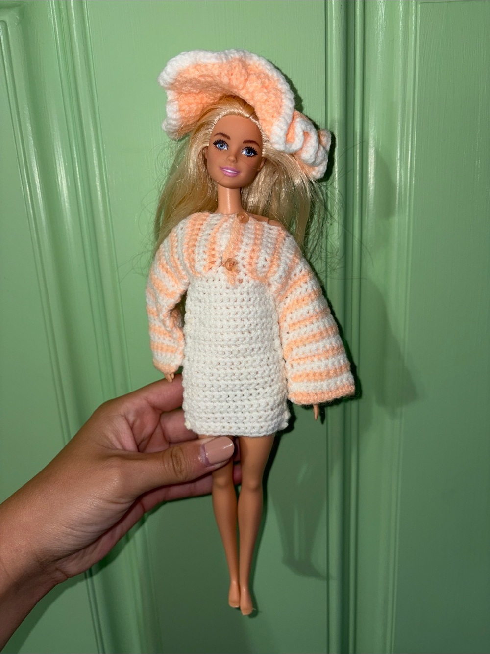 Barbie Doll - Wearing a Crocheted Outfit